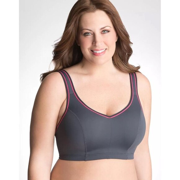 Cacique Sports Bra Women’s 38DDD High Impact Molded Underwire Dusty Gray - Picture 2 of 13